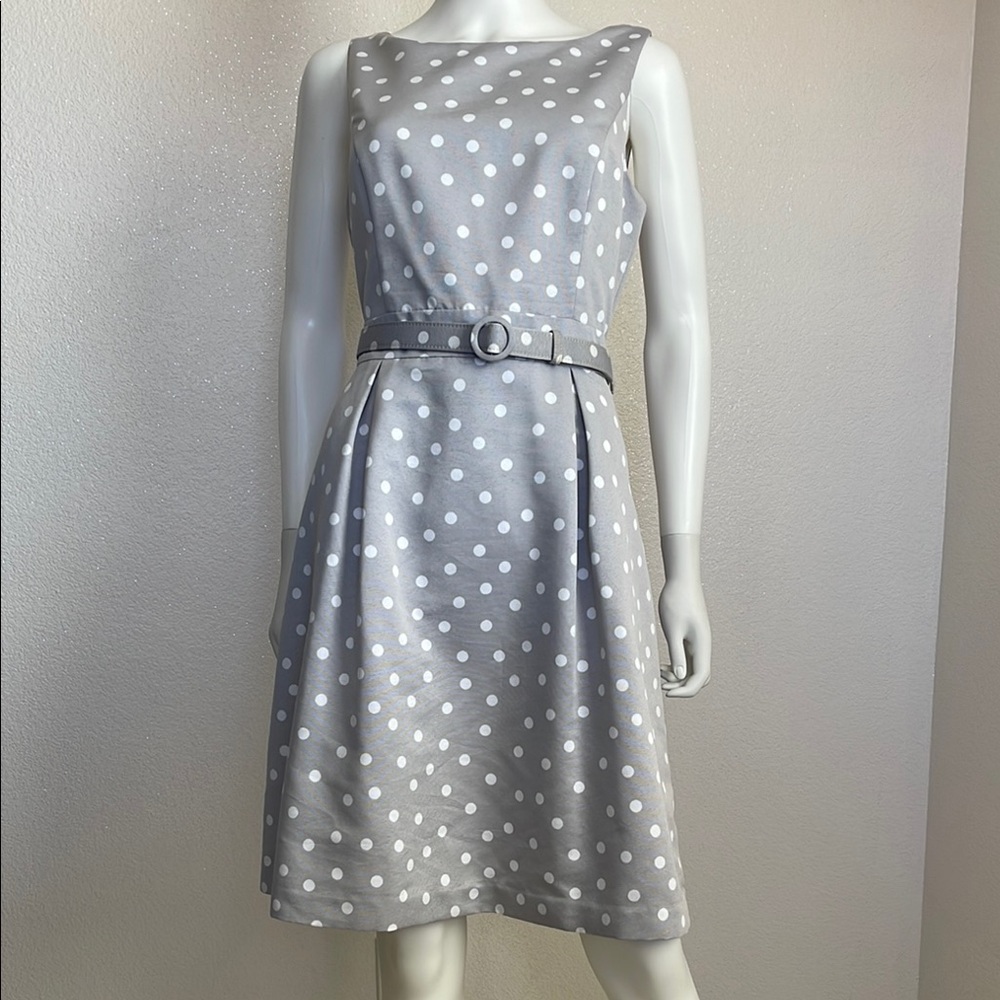 White House Black Market Gray A-Line Dress